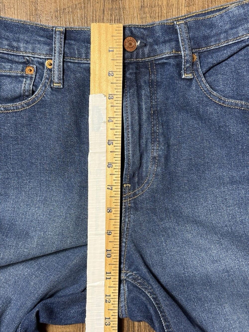 Gap Women’s High-Rise Stride Ankle Wide-Leg Stretch Denim Jeans Blue Size 6P/28 - Picture 4 of 6